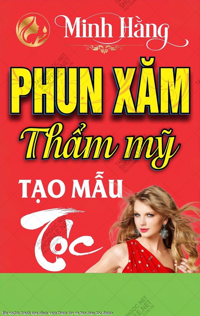 file vector tranh spa phun xam tham my va tao mau toc